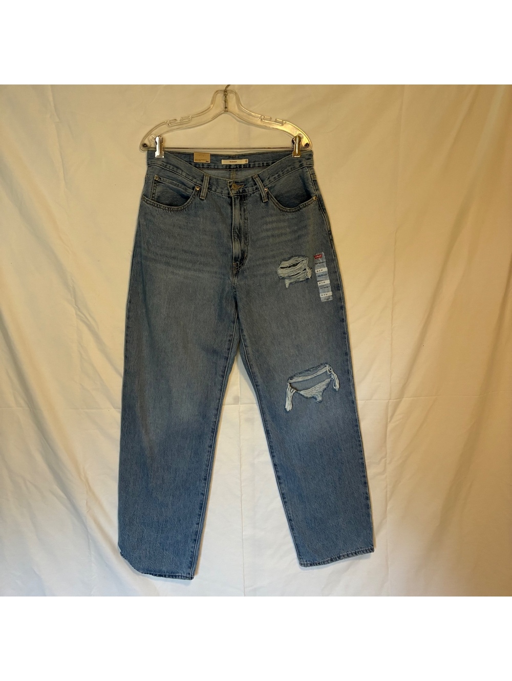 Levi's NWT Womans 94 Baggy Y2K Distressed Blue Denim Grunge Jeans Size 31x31